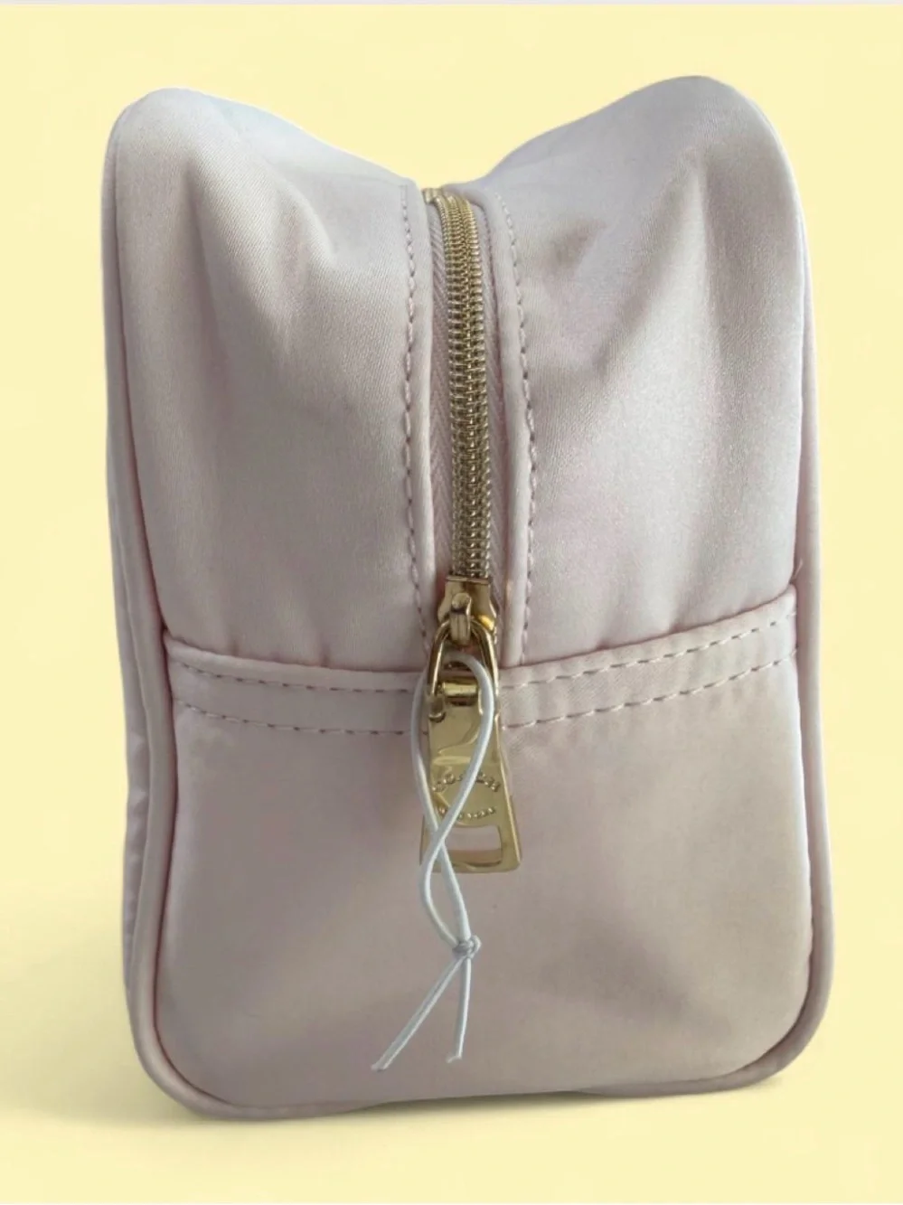 Coach Pale Lavender Cosmetic Pouch with Gold Plaque